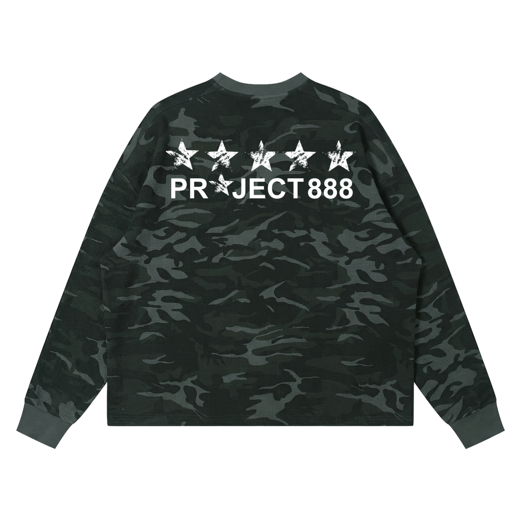 Unisex Waffle Boxy Long Sleeve T-Shirt