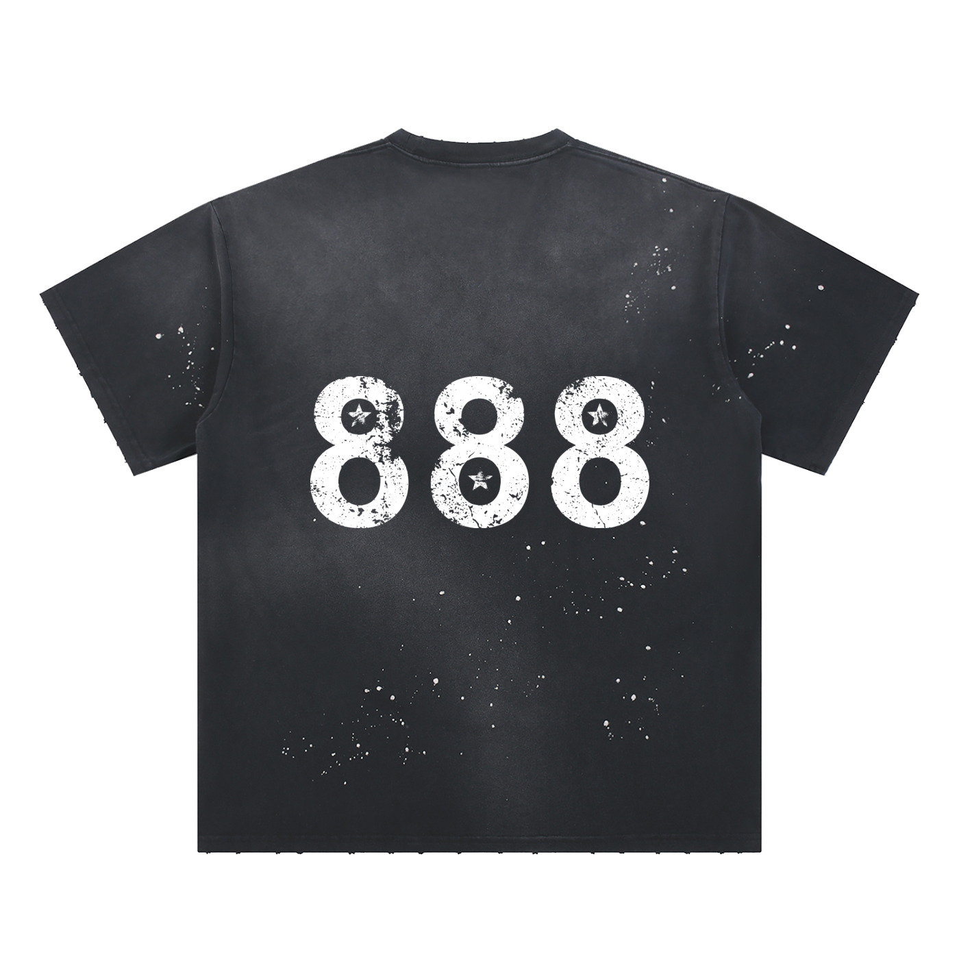 Hand-Frayed Sunfade Paint Splatter T-Shirt