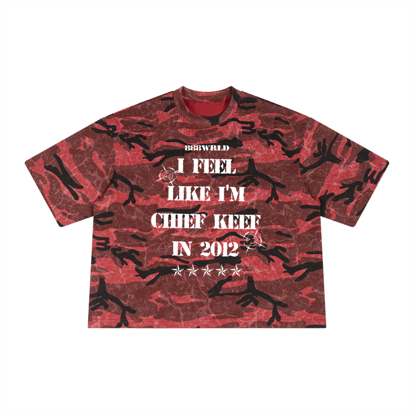 Boxy Camo Print T-Shirt