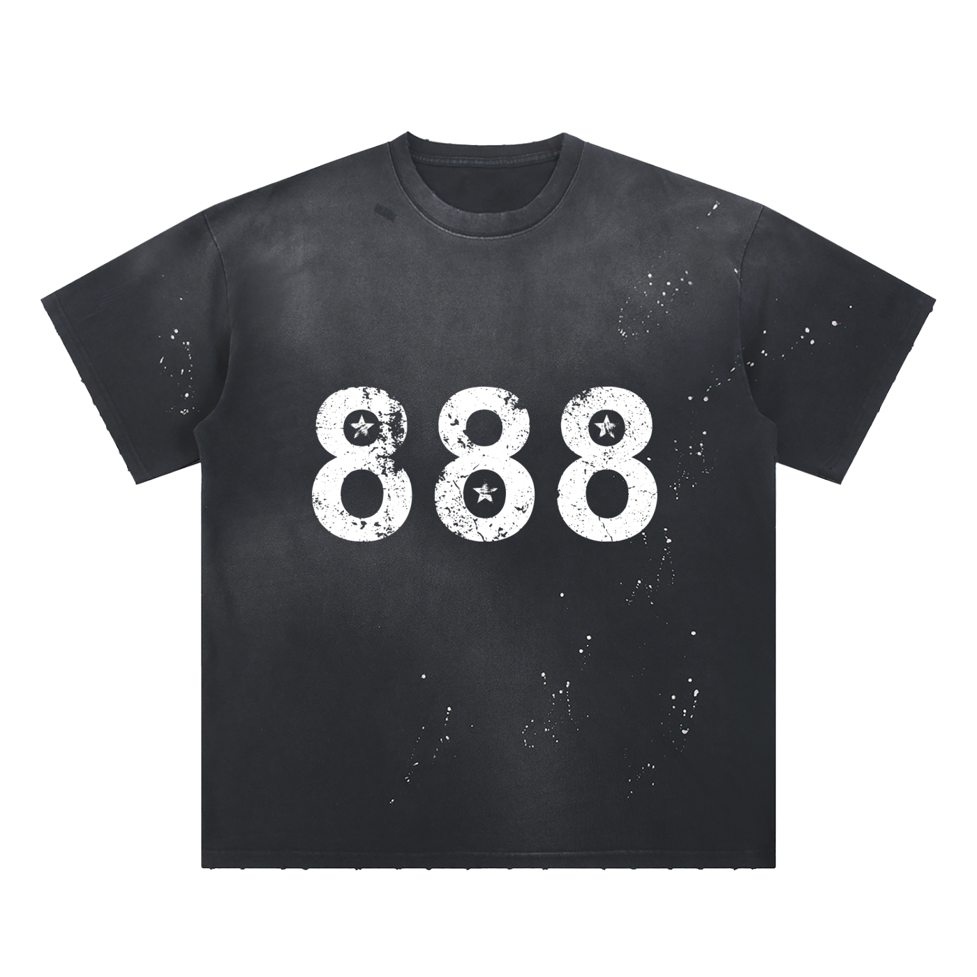 Hand-Frayed Sunfade Paint Splatter T-Shirt