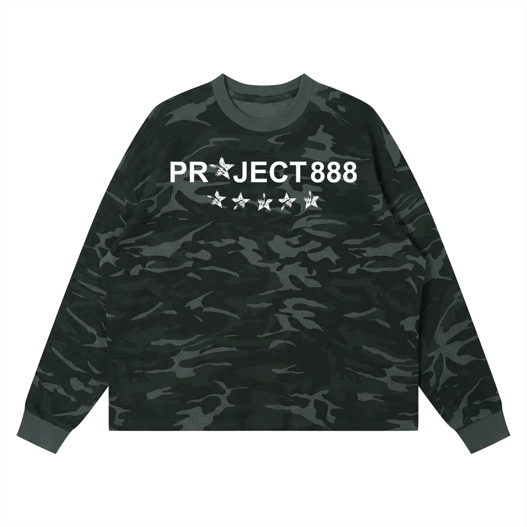 Unisex Waffle Boxy Long Sleeve T-Shirt