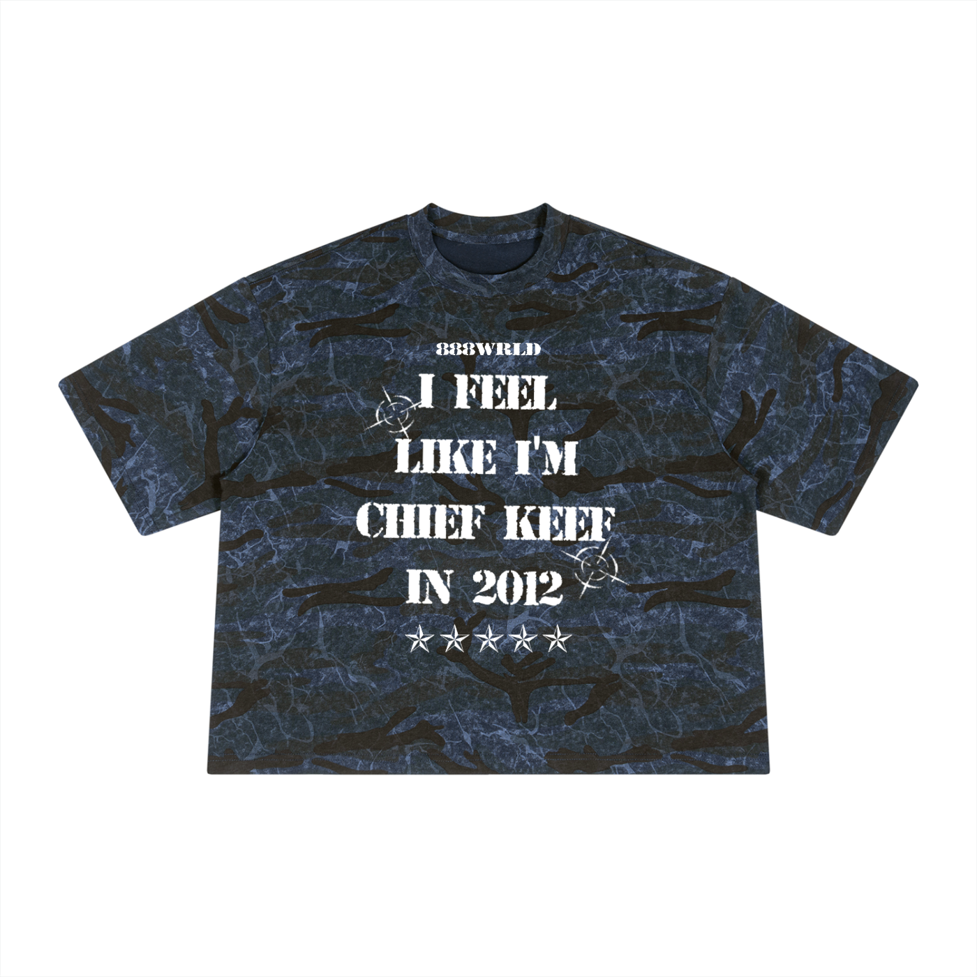 Boxy Camo Print T-Shirt