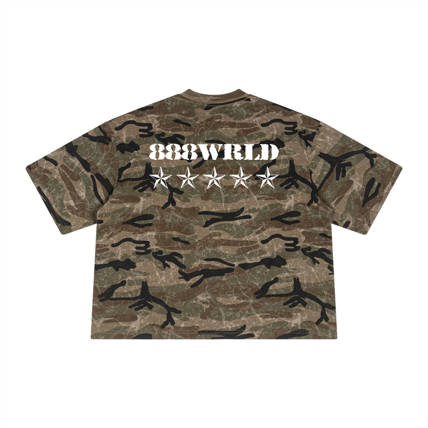 Boxy Camo Print T-Shirt