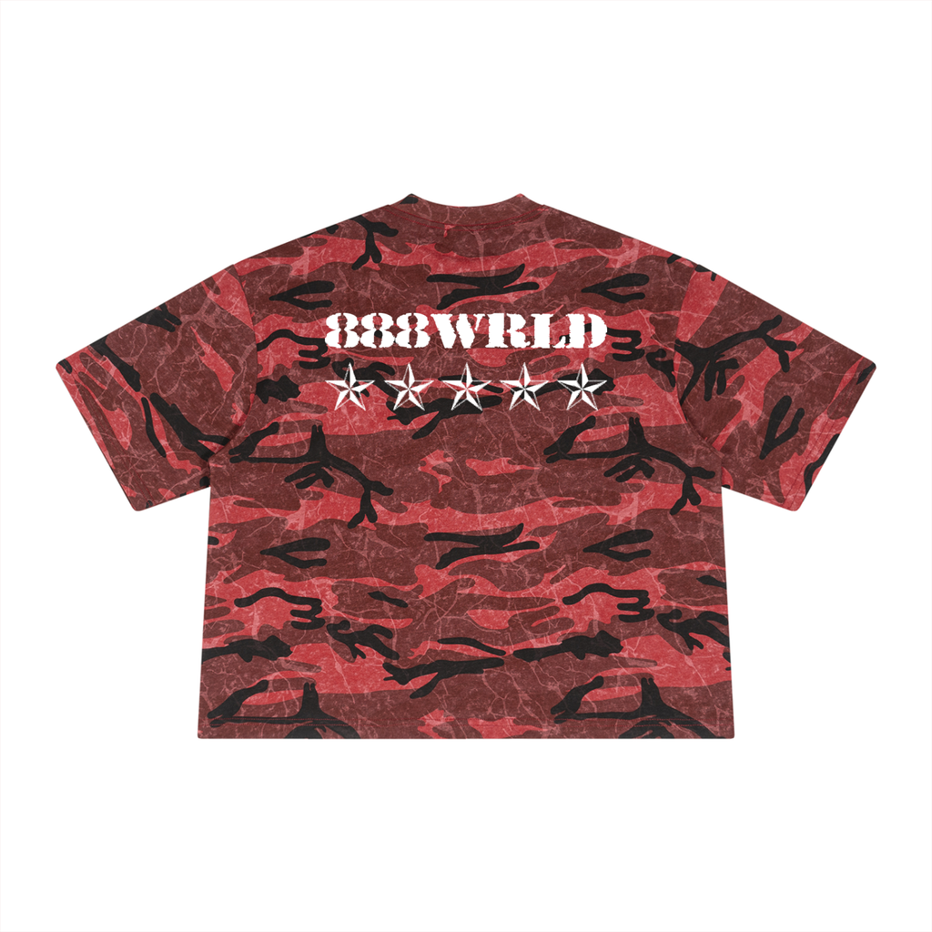 Boxy Camo Print T-Shirt